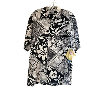 Jams World NEW Shirt VTG Men Hawaiian SOHO Black White Japanese Rayon Small HTF - Picture 1 of 12