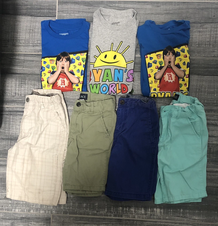 Lote de 7 piezas de ropa para niños talla 7/8 RYANS WORLD CHEROKEE MICROS THE CHILDRENS PLACE Foto 1 de 4