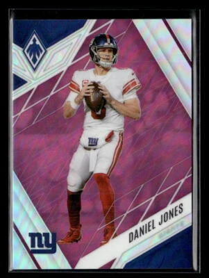 Daniel Jones #'d /199 - 2022 Panini Phoenix Pink Holo SP #95 New York Giants - Image 1 of 2