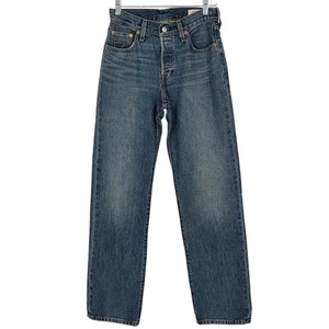 Levi's Damen 25 x 32 501 90er Selvedge Denim Jeans Educate in Arts dunkle Waschung - Bild 1 von 6