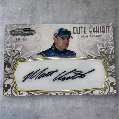 Matt Kenseth NASCAR HOF signed card 2012 PRESS PASS SHOWCASE ELITE EXHIBIT 50/50 - Image 1 of 2