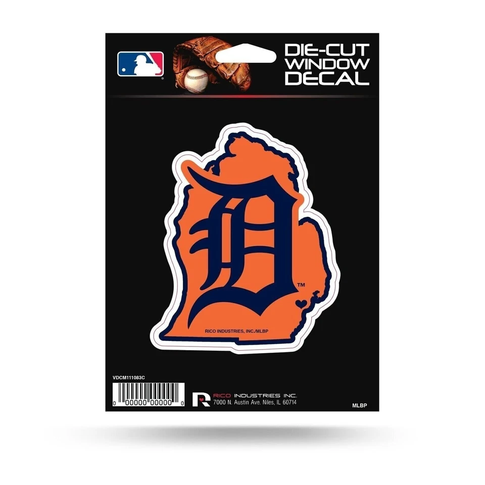 Detroit Tigers State Outline 5" Decal Sticker Flat Vinyl Die Cut Auto Home... - Image 1 of 1