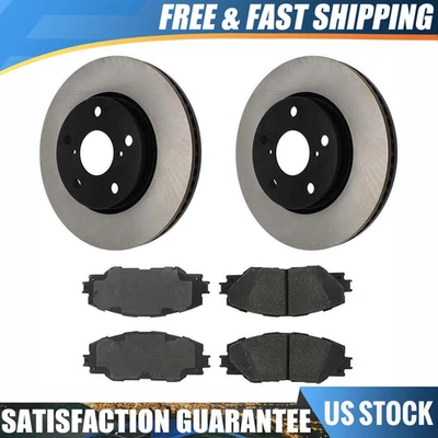 Pastilhas de freio dianteiro e rotores para Toyota RAV4 2011 2013 2014 2015 2016 2017 2018 - Imagem 1 de 4