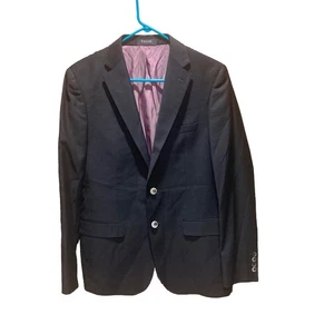 Tiglio Luxe Porto 40R Slim Fit Lanificio Di Biella Wolle Italy Schwarz Sport Mantel - Bild 1 von 7