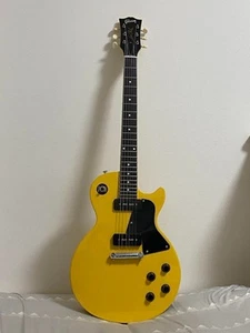 Gibson Les Paul Electric Guitar Yellow Finish Tested w/ Case Clean From JAPAN - Picture 1 of 5