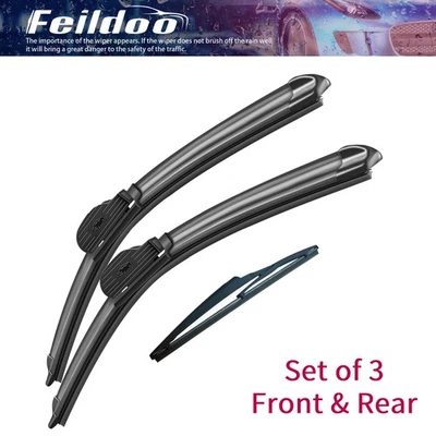 Feildoo 21"18"11" Windshield Wiper Blades Fit for 2008-2003 Pontiac Vibe, 3pcs - Image 1 of 4