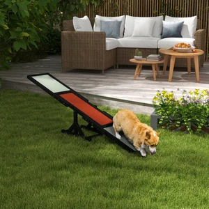 Wooden Dog Agility Seesaw for Training and Exercise, Black - Picture 1 of 11