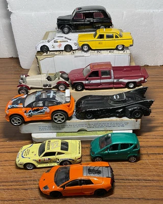 10 литых моделей автомобилей большинство масштаб 1:43 бэтмобиль шашка такси Mercedes SSK + больше - Изображение 1 из 4