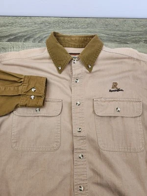 Camisa de caza Remington para hombre grande bronceada manga larga parches en el codo al aire libre Foto 1 de 4