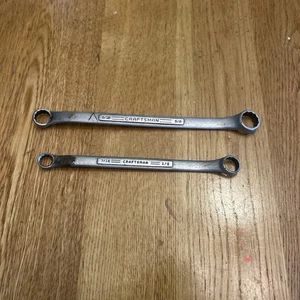 Vintage Craftsman =V= Series Lot Of 2 Offset Double Box Offset Wrenches - Picture 1 of 4