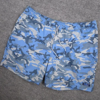 LL Bean Supplex Sport Shorts Swim Trunks Mens XXL Blue Camo Hybrid Hiking Run - Image 1 of 4