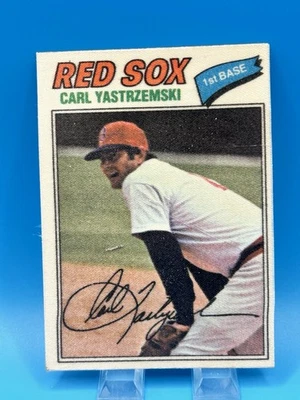 1977 Topps Cloth Stickers Test Issue #53 Carl Yastrzemski Red Sox HOF NM-MT - Image 1 of 2