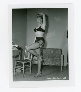 Vintage Risque Pinup Photo Lili St. Cyr 18 Irving Klaw 4X5 - Picture 1 of 1