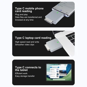 Type B Card Reader Aluminum USB 3.2 Gen2 10Gbps Portable Memory Card Reader BEA - Photo 1 sur 12