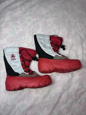 Botas de Invierno de Cocodrilo para Niños - Rojo Gris - Talla 12/13 Foto 1 de 4