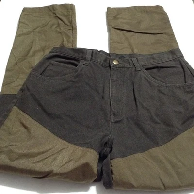 Field and Stream Brush Pants Men 36 Black Green Canvas Hunting Waterproof Coated - Image 1 of 4