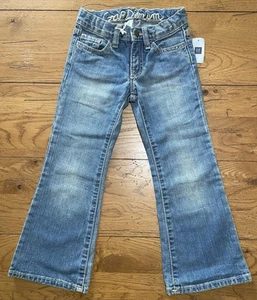 NWT Gap Kids 1969 Girl's Bootcut Adjustable Waist 5 Pocket Denim Jeans Sz 5 Reg - Picture 1 of 7