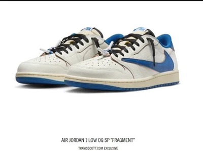 Talla US 10 - Jordan 1 Low OG SP Fragment x Travis Scott Sail Blue - PREVENTA Foto 1 de 4