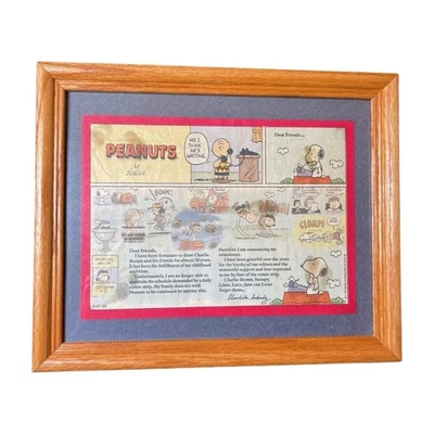 Quadrinhos originais Charles Schulz Last Peanuts 13 de fevereiro de 2000 Snoopy Charlie Brown - Imagem 1 de 4