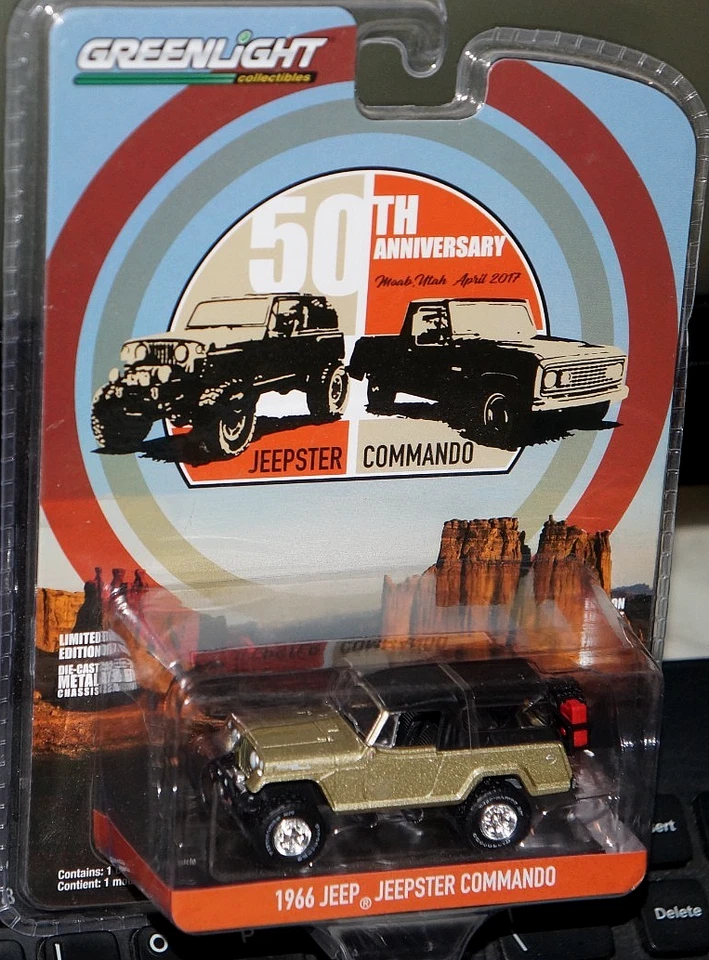 GREENLIGHT 28020 E 50TH ANNIVERSARY 1966 JEEP JEEPSTER COMMANDO 1/64 - Image 1 of 1