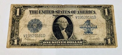1923 $1 Horseblanket Silver Certificate Large Note - Image 1 of 2