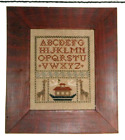 Cross Stitch Primitive Sampler Embroidery  on linen Hinzeit Ark Pattern OOP
