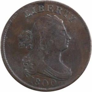 1800 Half Cent EF Uncertified #1136 - Picture 1 of 2