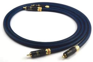 1 Paar 8N OFC Kupfer versilbert Cinch Kabel HiFi Audio Signal Verbindungskabel - Bild 1 von 5
