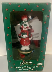 Vintage 9” Christmas Tree Topper Snowden & Friends Raggedy Anne & Andy - Picture 1 of 6