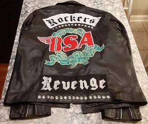 BSA Jacket George Michael Rockers Revenge Classic Leather Jacket 2XL REPLICA - Picture 1 of 3