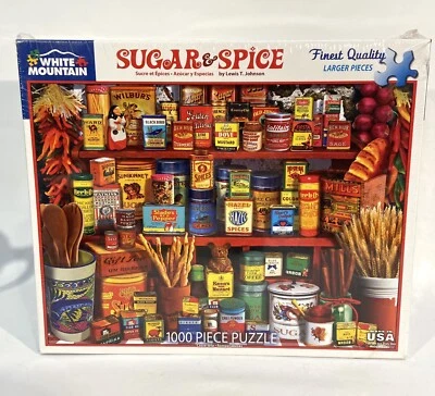 White Mountain Jigsaw Puzzle Sugar and Spice  Lewis T Johnson 2018 NIB.   EB41 - Image 1 of 4