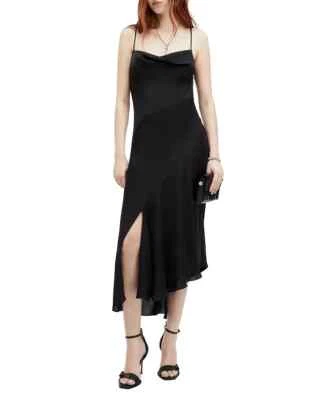 Vestido AllSaints Negro Una Sin Mangas Mate y Brillante Talla 2 $179 Foto 1 de 4