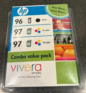 HP Vivera Tri-Value Pack One 96 Black Two 97 Color Ink 3 Cartridges Exp 2009 - Picture 1 of 3