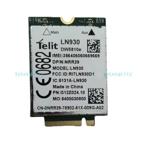 Dell Latitude 7350 DW5810e Telit LN930 NRR39 4G/LTE/DC-HSPA+ WWAN Module Card - Picture 1 of 3