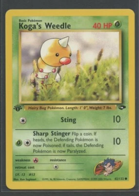 Koga's Weedle 1. Edition | Gym Challenge 82/132 | Pokemon Karte EN NM 2000 - Bild 1 von 4