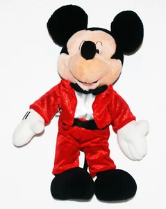 MICKEY MOUSE PLUSH FIGURE LARGE RED SUIT DANCING WITH THE STARS FORMAL CHRISTMAS - Picture 1 of 1