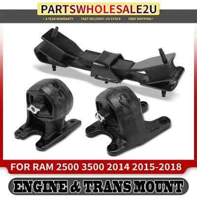 Montaje de motor y transmisión 3 piezas para Ram 2500 2014-2018 3500 V8 5,7 L 6,4 L Foto 1 de 4