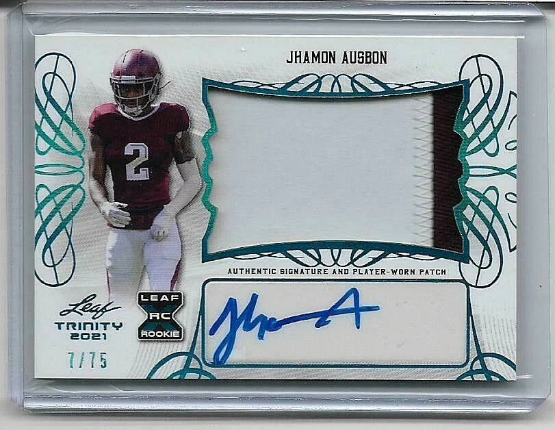 Jhamon Ausbon 2021 Leaf Trinity Auto Patch Rc SP #7/75 - Image 1 of 1