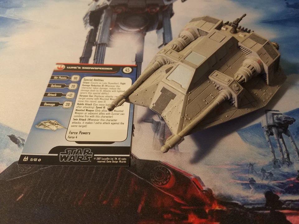 Star Wars Miniatures Force Unleashed 15 Luke's Snowspeeder (HUGE) - Image 1 of 1