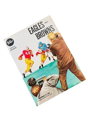 PHILADELPHIA EAGLES CLEVELAND BROWNS VINTAGE 1955 GAMEDAY PROGRAM CONNIE MACK - Image 1 of 4
