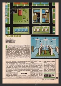 Reino Unido 1988 Exclusivo videojuego Police Quest vista previa/revisión - Imagen 1 de 1
