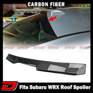 22-25 Fits SUBARU WRX STI VB 4D Sedan V Look Rear Roof Spoiler Carbon Fiber - Foto 1 di 7