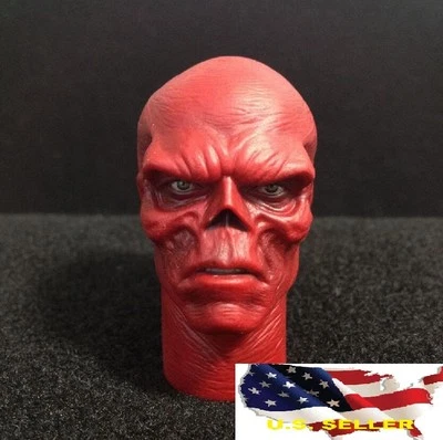 1/6 Cabeza de Calavera Roja Esculpida Hugo Tejido para Capitán América Hot Toys ❶Vendedor de EE. UU.❶ Foto 1 de 4