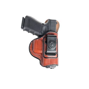 INSIDE THE WAISTBAND LEATHER HOLSTER FOR GLOCK 19, 23, 32. IWB HOLSTER W/ CLIP. - Picture 1 of 10