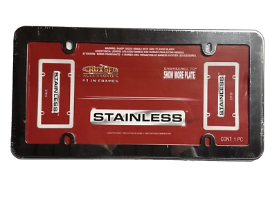 Cruiser Accessories 21110 Stainless License Plate Frame, Stainless Steel - Image 1 of 4
