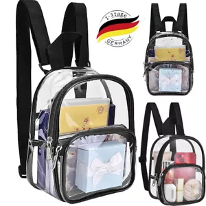 Durchsichtiger Mini-Rucksack mit Stadionzulassung, wasserdichter transparenter - Bild 1 von 15