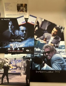 HEAT x 4 RARE DE NIRO PACINO KILMER SIZEMORE Hand Signed 4 x ITEMS + PSA DNA - Foto 1 di 12
