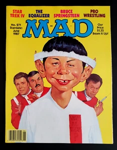 Vintage MAD Magazine #271 June 1987 Featuring Alfred as Star Trek's SPOCK - MINT - Picture 1 of 2