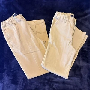 Place AND French Toast Khaki Pants Boys Size 12 & 12 Slim Both Adjustable 2 Pair - Picture 1 of 23