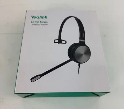 Yealink Headset UH36 USB Wired Mono Teams Certified with Noise-Cancelation - New - Image 1 of 4